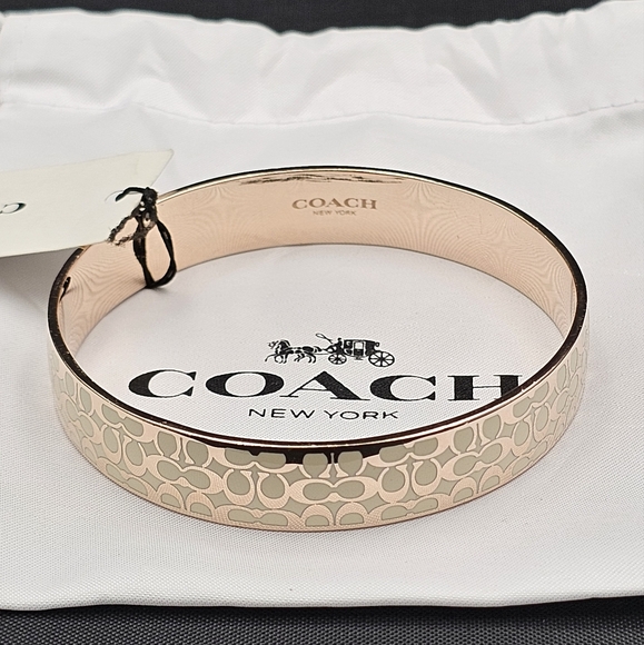 COACH Signature Enamel Bangle - Rose Gold (NWT Authentic) - Picture 2 of 2